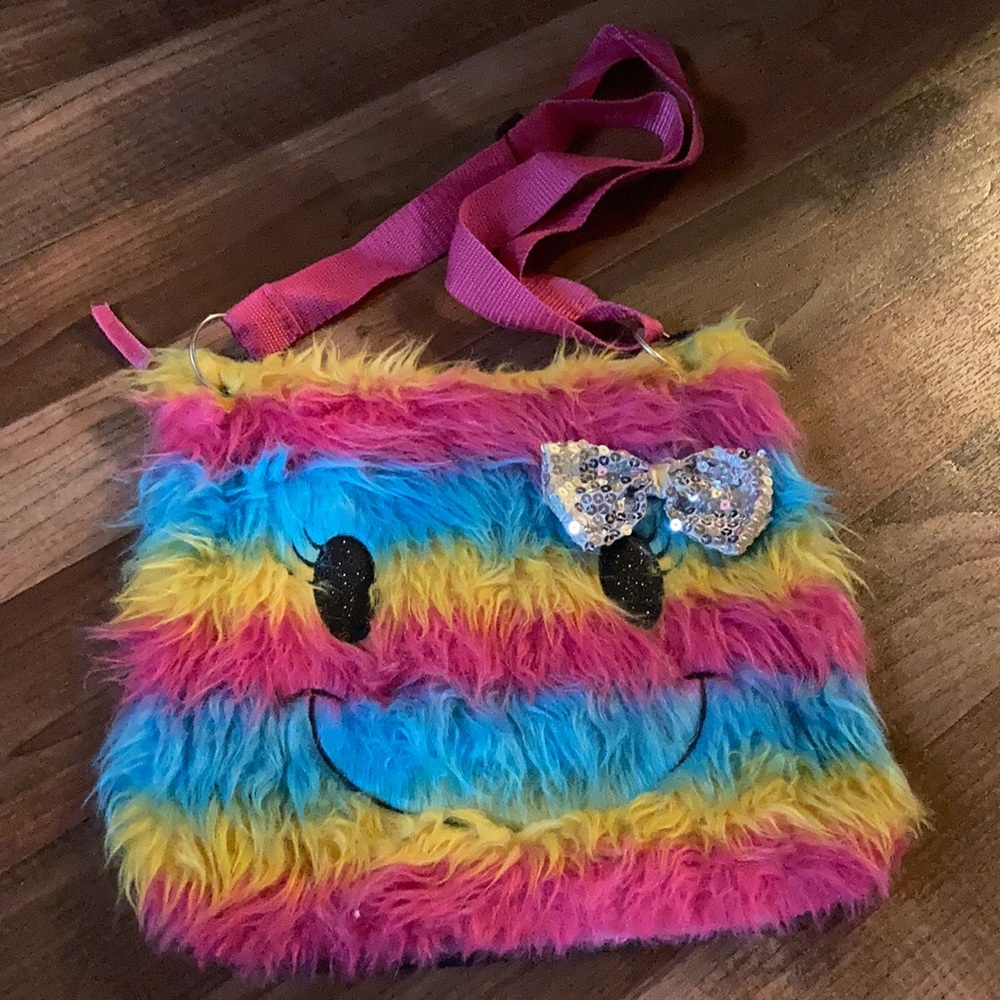 Adorable fuzzy bag